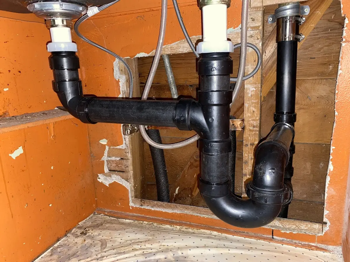 Professional Bathroom Installation equipment and tools on the job in College